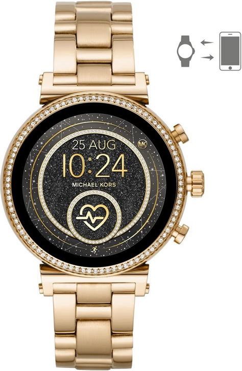 michael kors access sofie heart rate silver-tone smartwatch|michael kors access smartwatch.